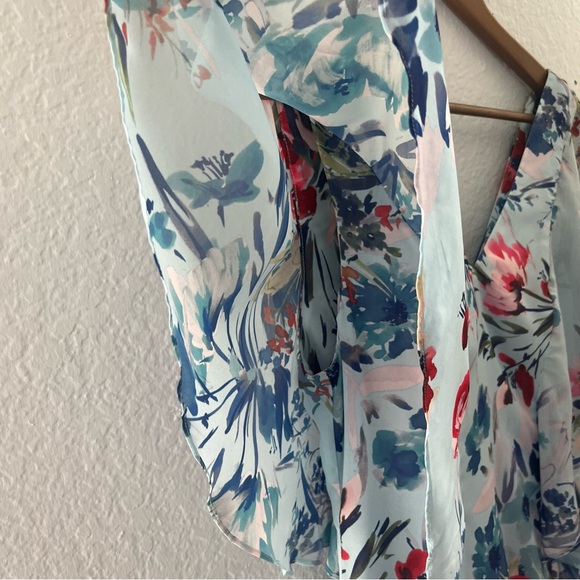 Parker Black reba floral mini dress polyester Size 6 - Picture 5 of 14